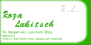 roza lukitsch business card